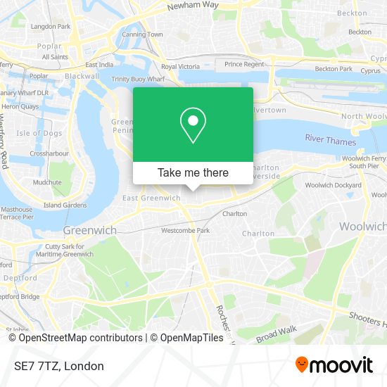 How to get to SE7 7TZ in Charlton by bus, Tube or train?