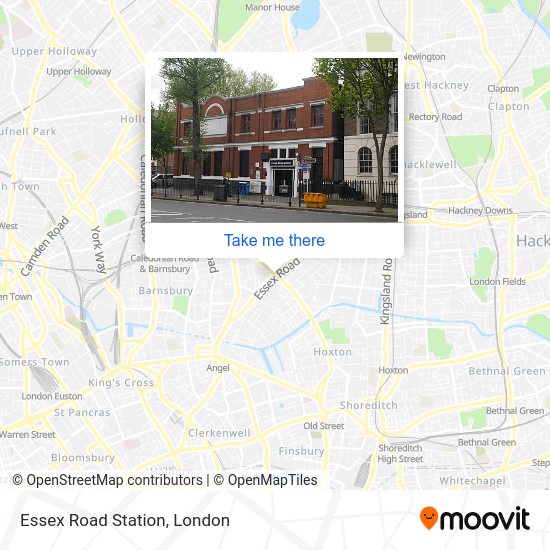 How to get to Essex Road Station in Islington by train, bus or Tube?