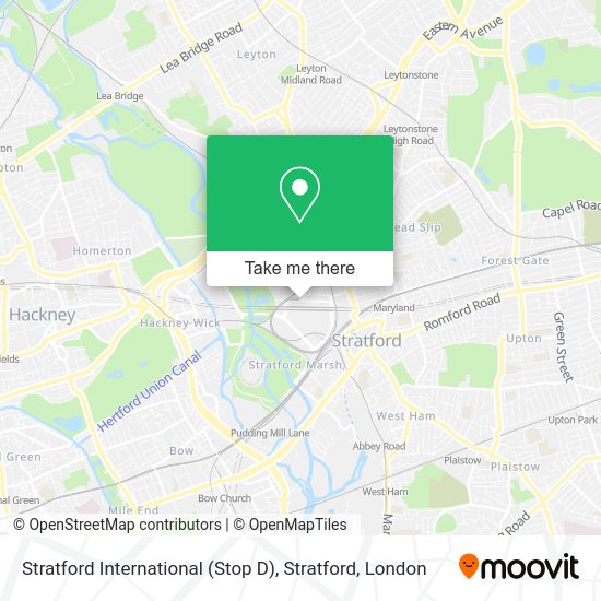How to get to Stratford International (Stop D), Stratford by train, bus, Tube or DLR?