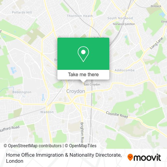 How to get to Home Office Immigration & Nationality Directorate in