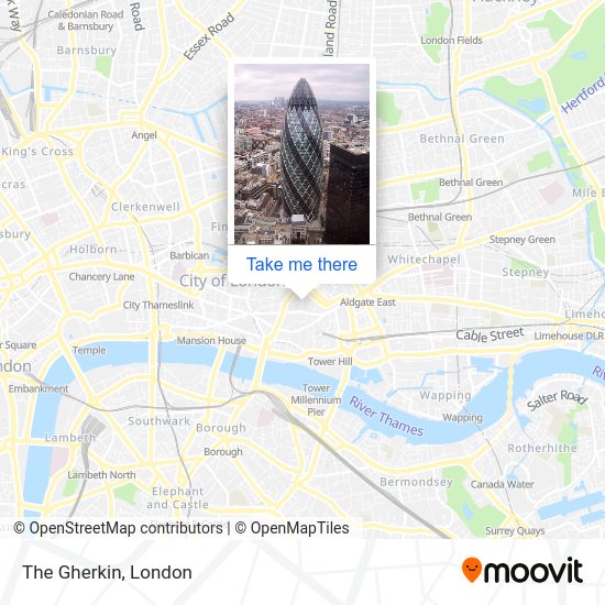 How to get to The Gherkin in City Of London by bus, Tube or train?