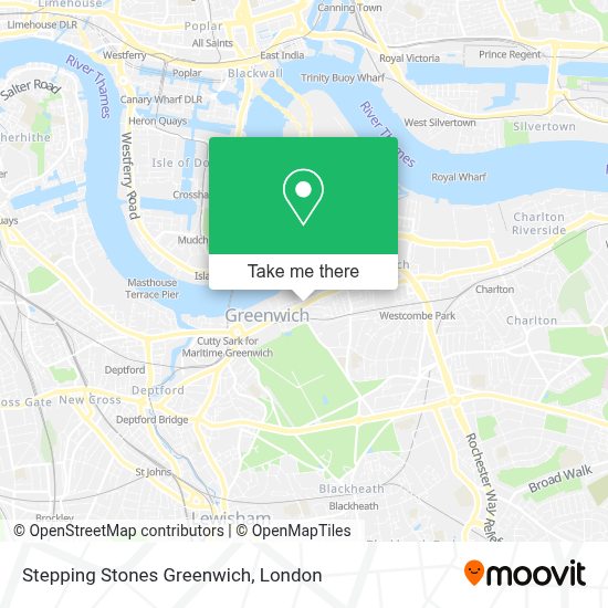 How to get to Stepping Stones Greenwich in Greenwich by Bus, Train or Tube