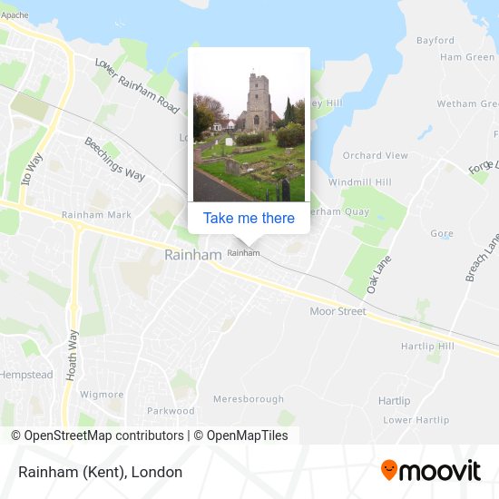 How to get to Rainham (Kent) by train, bus or DLR?