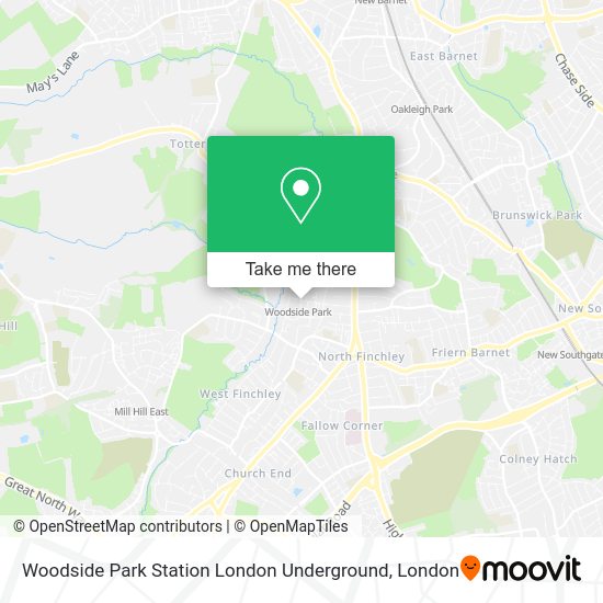 How to get to Woodside Park Station London Underground by Tube, train
