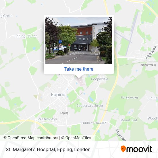 How to get to St. Margaret's Hospital, Epping by bus, Tube or train?