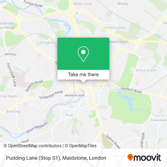 How to get to Pudding Lane (Stop S1), Maidstone in London by Bus or Train?