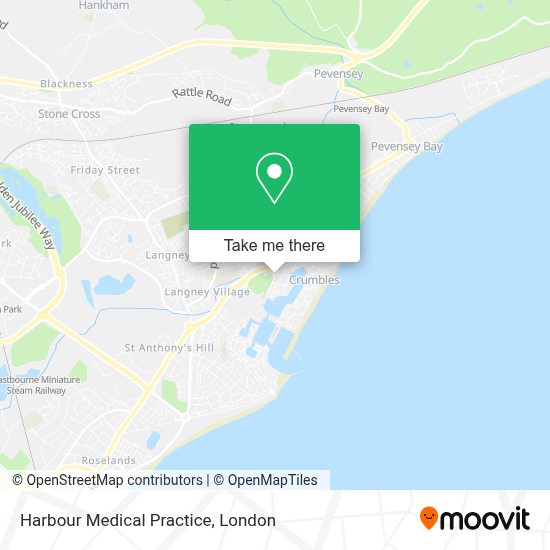 How to get to Harbour Medical Practice in Eastbourne by bus or train?