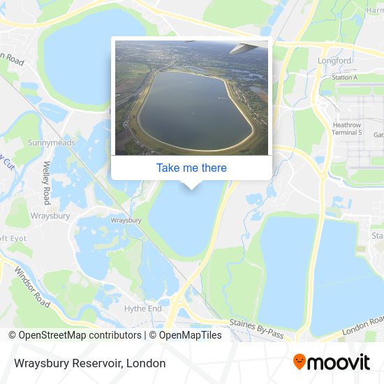 How to get to Wraysbury Reservoir in London by Bus or Train?