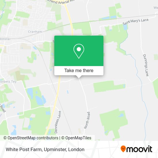 How to get to White Post Farm, Upminster in North Ockendon by bus