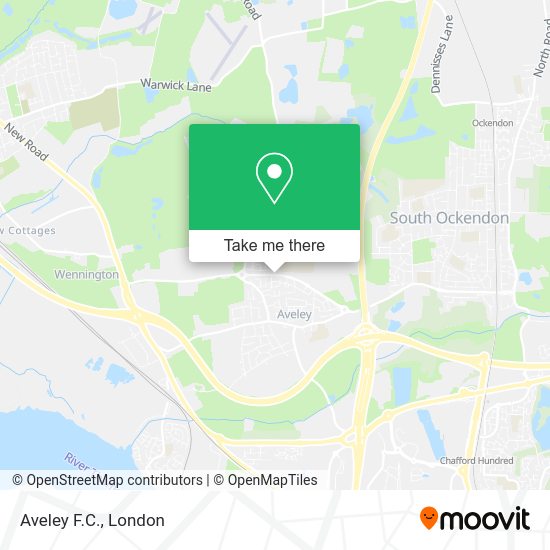 How to get to Aveley F.C. in Thurrock by bus, train, Tube or DLR?