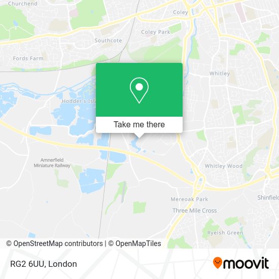 How to get to RG2 6UU in Reading by bus or train?