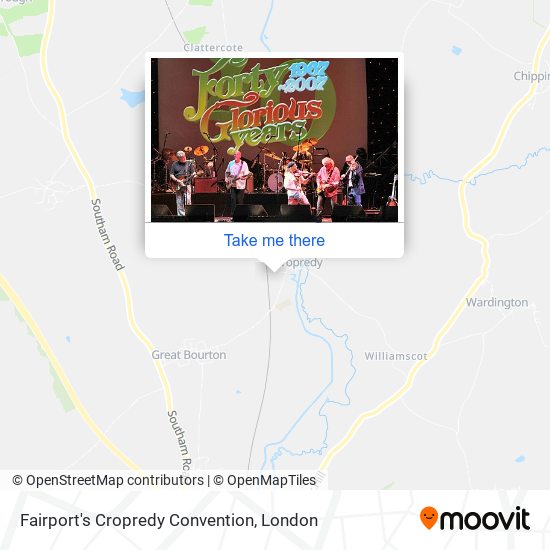 How to get to Fairport's Cropredy Convention in Cherwell by Bus or Train?