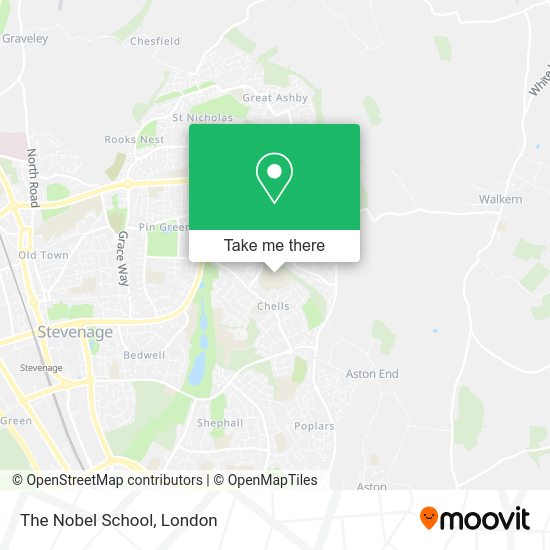 How to get to The Nobel School in Stevenage by bus or train?