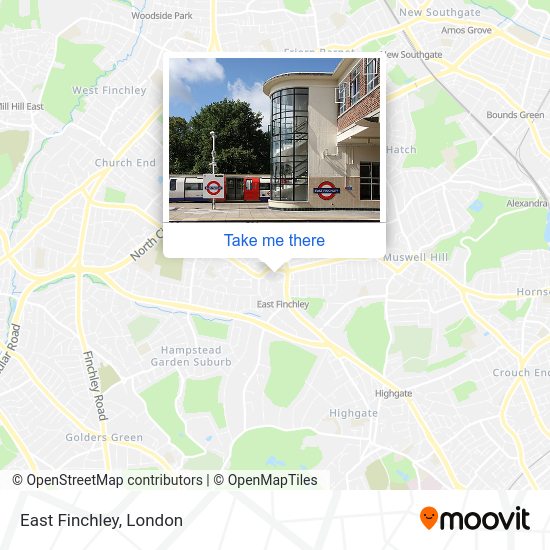 How to get to East Finchley by Tube, bus or train?