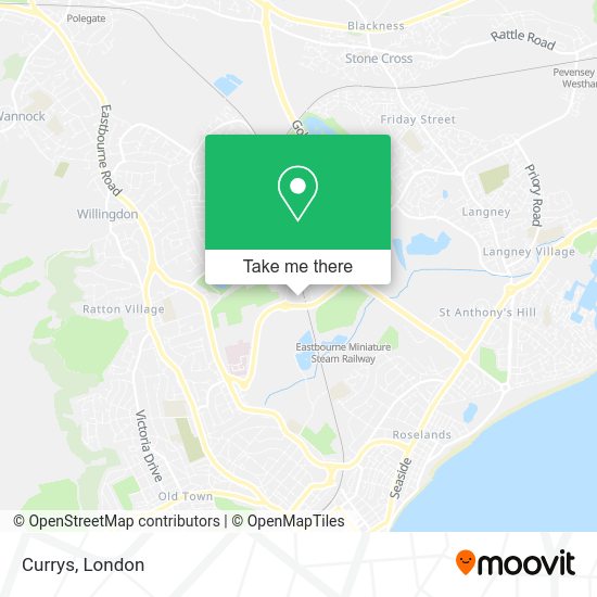 How to get to Currys in Eastbourne by bus or train?