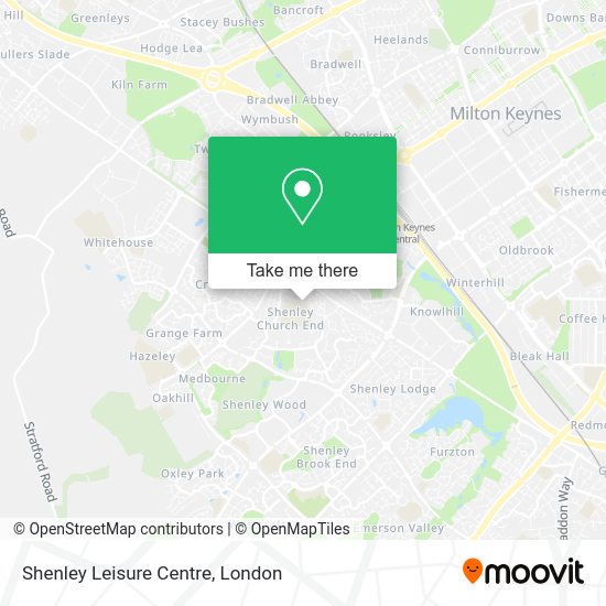 How to get to Shenley Leisure Centre in Milton Keynes by bus or train?