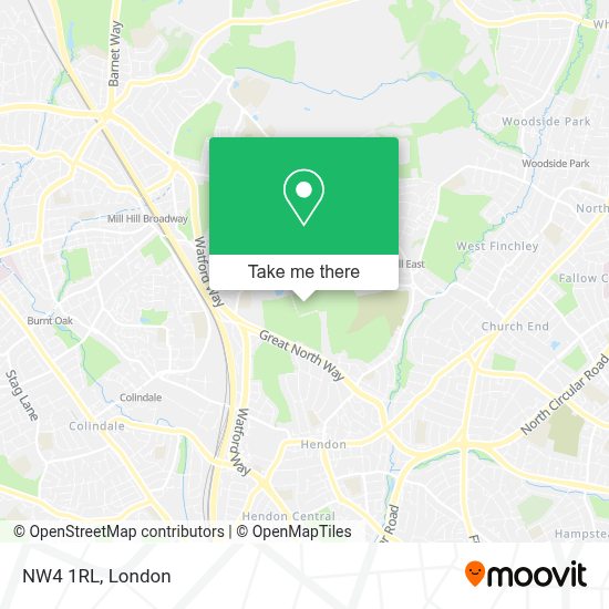 How to get to NW4 1RL in Mill Hill by bus, Tube or train?