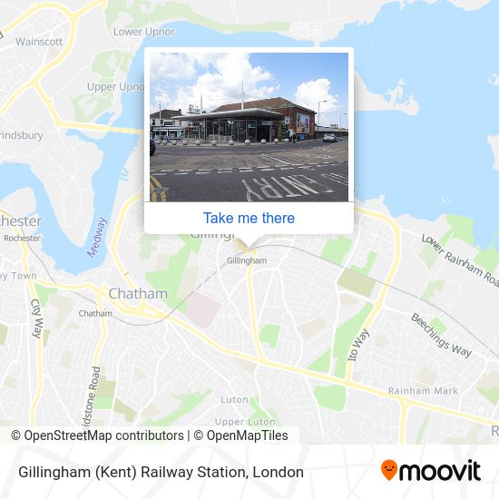 How to get to Gillingham (Kent) Railway Station by bus, train or Tube?