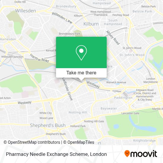 How to get to Pharmacy Needle Exchange Scheme in Westbourne Park by bus