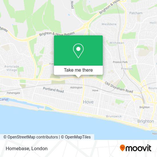 How to get to Homebase in Brighton And Hove by train or bus?