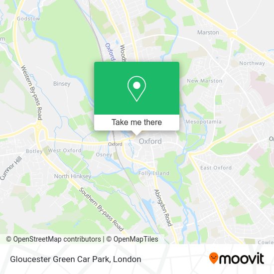 How to get to Gloucester Green Car Park in Oxford by Bus or Train?