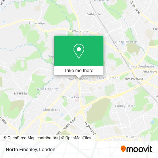How to get to North Finchley by bus, Tube or train?