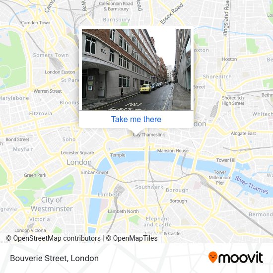 How to get to Bouverie Street in City Of London by bus, train or Tube?