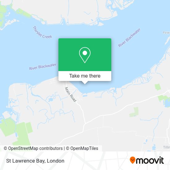 How to get to St Lawrence Bay in London by bus or train?