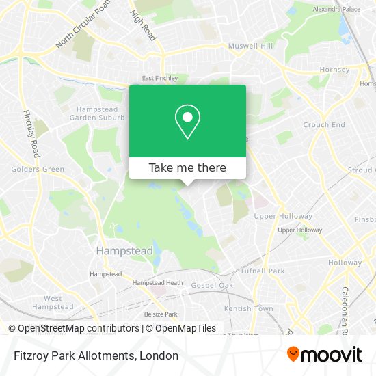 How to get to Fitzroy Park Allotments in Highgate by bus, Tube or train?