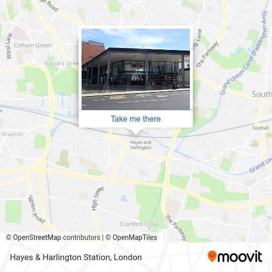 How to get to Hayes & Harlington Station in Hayes Town by bus, train or