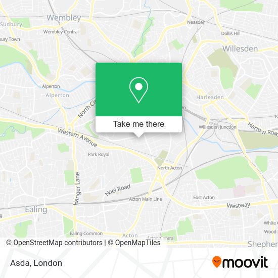 How to get to Asda in Park Royal by bus, Tube or train?