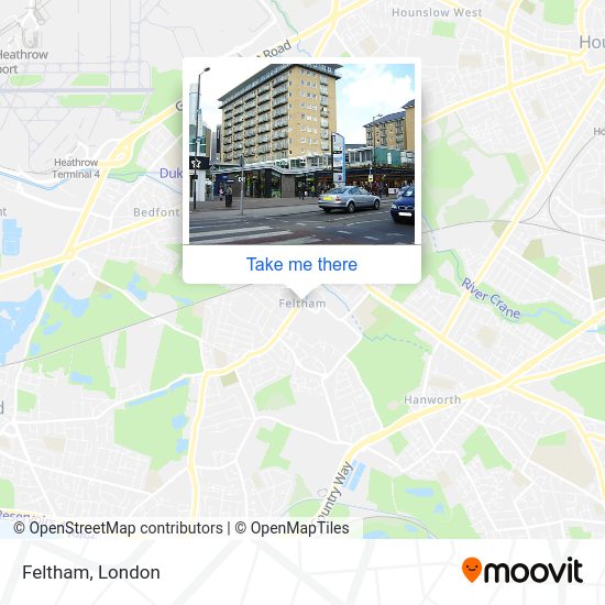 How to get to Feltham by bus, train or Tube?