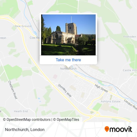 How to get to Northchurch in Berkhamsted by bus or train?