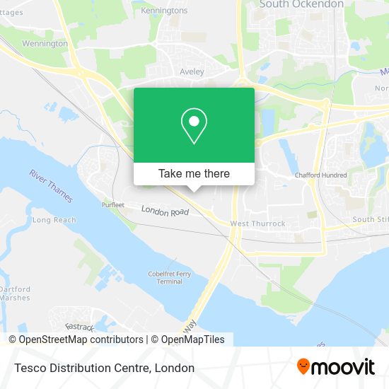How to get to Tesco Distribution Centre in Grays by bus, train or Tube?