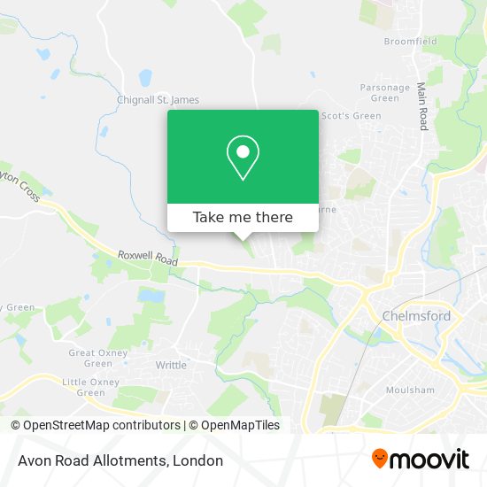 How to get to Avon Road Allotments in Chelmsford by Bus, Train or Tube?