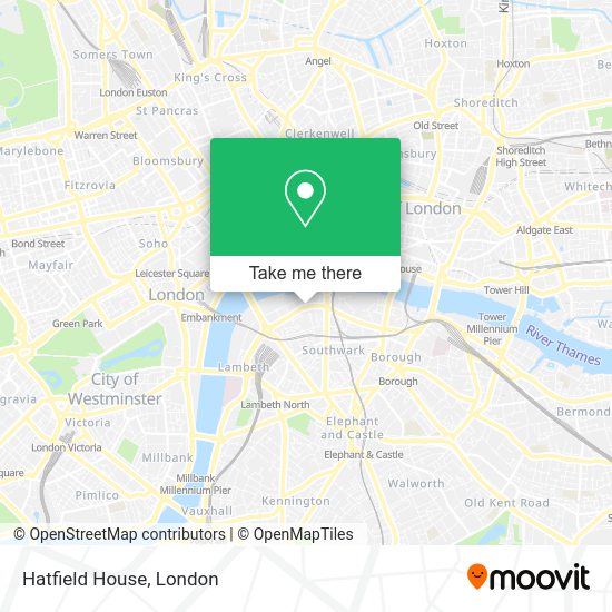 How to get to Hatfield House in Waterloo by Tube, bus or train?