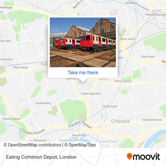 How to get to Ealing Common Depot in Acton by Tube, bus or train?