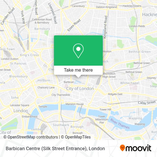 How to get to Barbican Centre (Silk Street Entrance) in City Of London
