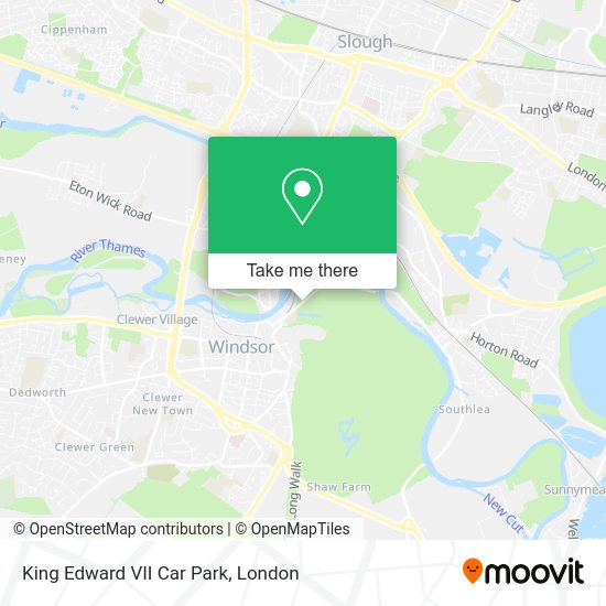 How to get to King Edward VII Car Park in Windsor by bus, train or Tube?