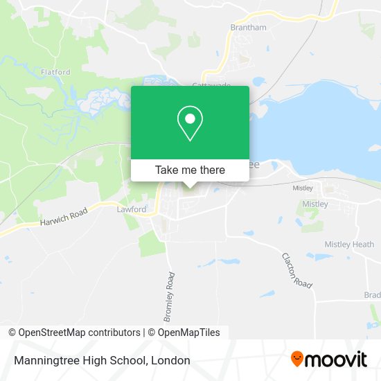 How to get to Manningtree High School in Tendring by bus or train?