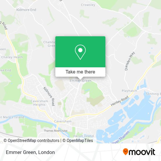 Emmer Green Reading Map How to get to Emmer Green in Reading by Bus or Train?