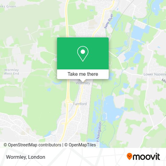 How to get to Wormley in Broxbourne by bus, train or Tube?