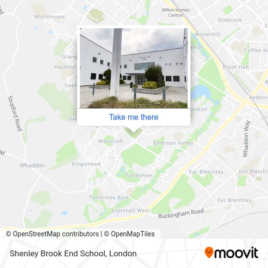 How to get to Shenley Brook End School in Bletchley (M Keynes) by bus