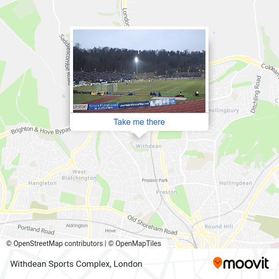 How to get to Withdean Sports Complex in Brighton And Hove by bus or train?