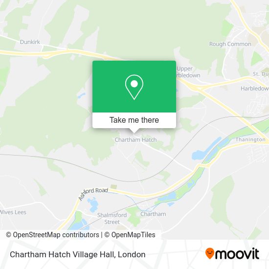 How to get to Chartham Hatch Village Hall in Canterbury by bus or train?