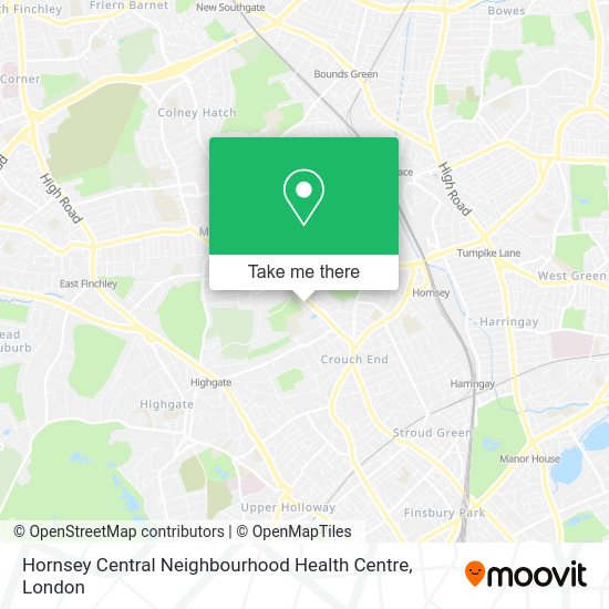 How to get to Hornsey Central Neighbourhood Health Centre in Crouch End