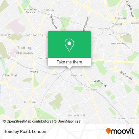 How to get to Eardley Road in Streatham by train, bus or Tube?