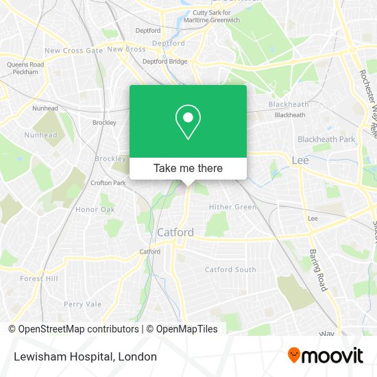 How to get to Lewisham Hospital by bus, train, Tramlink or Tube?