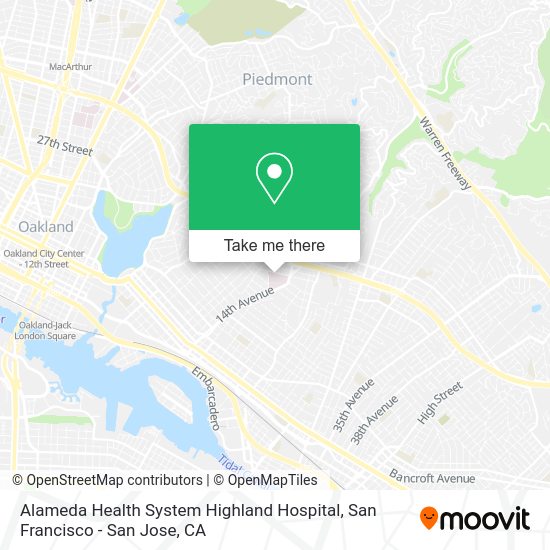 How to get to Alameda Health System Highland Hospital in Oakland by bus