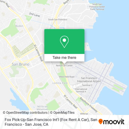 How to get to Fox PickUpSan Francisco Int'l (Fox Rent A Car) in Sfo
